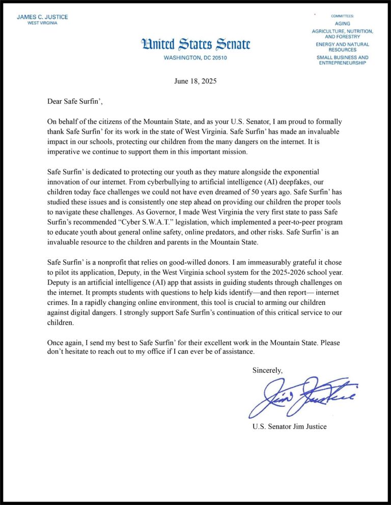 Safe Surfin' Letter